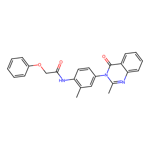 N-[2-methyl-4-(2-methyl-4-oxoquinazolin-3-yl)phenyl]-2-phenoxyacetamide structure