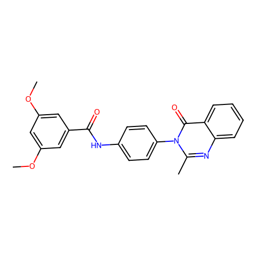 3,5-dimethoxy-N-[4-(2-methyl-4-oxoquinazolin-3-yl)phenyl]benzamide structure