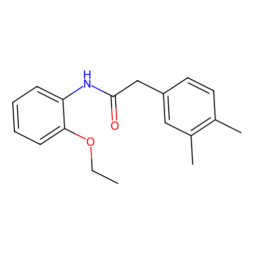 2-(3,4-dimethylphenyl)-N-(2-ethoxyphenyl)acetamide structure