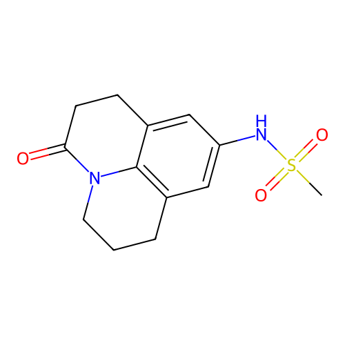 N-(3-oxo-1,2,3,5,6,7-hexahydropyrido[3,2,1-ij]quinolin-9-yl)methanesulfonamide structure