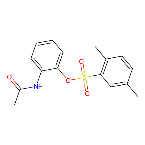 2-Acetamidophenyl 2,5-dimethylbenzene-1-sulfonate structure