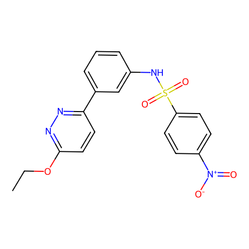 N-(3-(6-ethoxypyridazin-3-yl)phenyl)-4-nitrobenzenesulfonamide structure