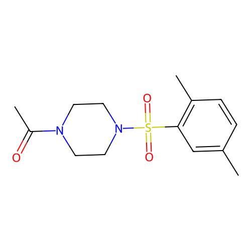 1-Acetyl-4-[(2,5-dimethylphenyl)sulfonyl]piperazine structure
