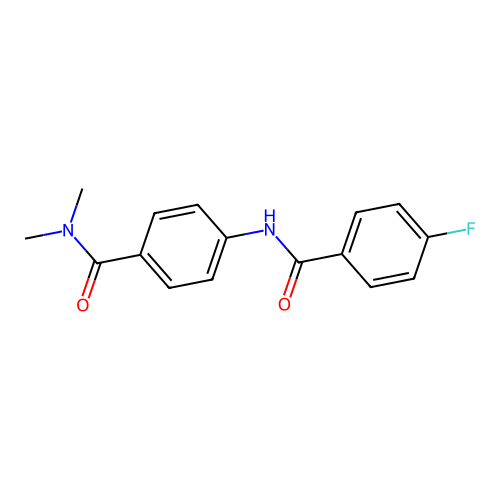 4-[(4-fluorobenzoyl)amino]-N,N-dimethylbenzamide structure