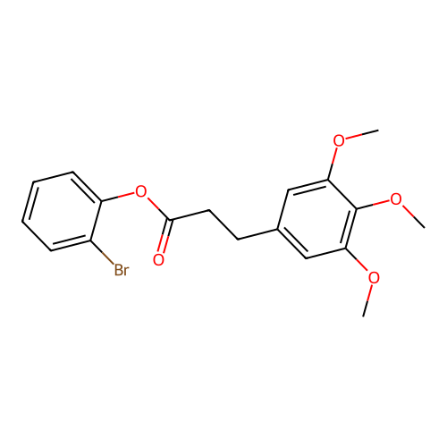 (2-Bromophenyl) 3-(3,4,5-trimethoxyphenyl)propanoate structure
