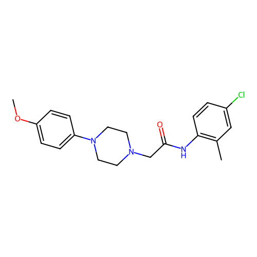 N-(4-chloro-2-methylphenyl)-2-[4-(4-methoxyphenyl)piperazin-1-yl]acetamide structure