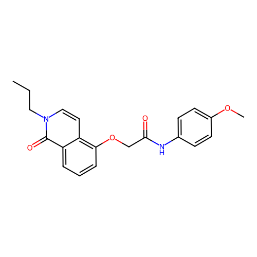 N-(4-methoxyphenyl)-2-[(1-oxo-2-propyl-1,2-dihydroisoquinolin-5-yl)oxy]acetamide structure