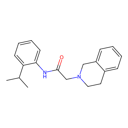 2-(3,4-dihydro-1H-isoquinolin-2-yl)-N-(2-propan-2-ylphenyl)acetamide structure