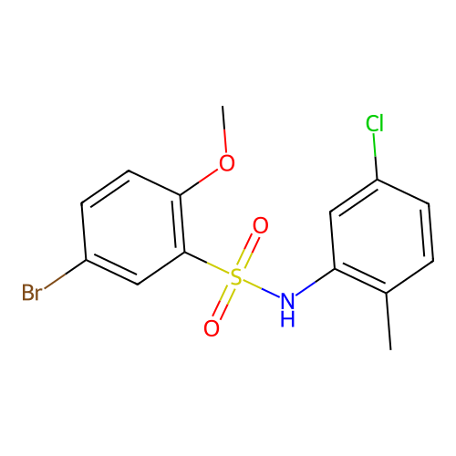5-bromo-N-(5-chloro-2-methylphenyl)-2-methoxybenzenesulfonamide structure