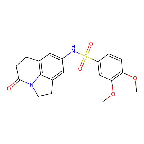 3,4-dimethoxy-N-{11-oxo-1-azatricyclo[6.3.1.0^{4,12}]dodeca-4(12),5,7-trien-6-yl}benzene-1-sulfonamide structure