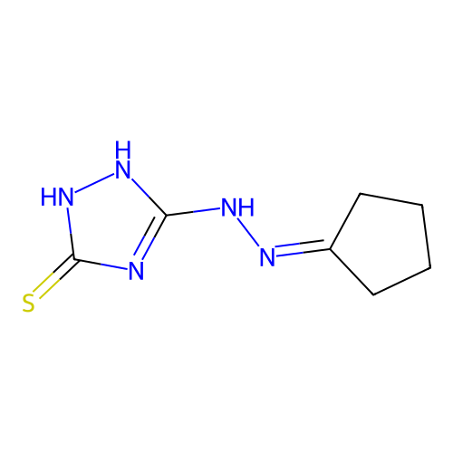 (Z)-5-(Cyclopentylidenehydrazono)-1,2,4-triazolidine-3-thione structure