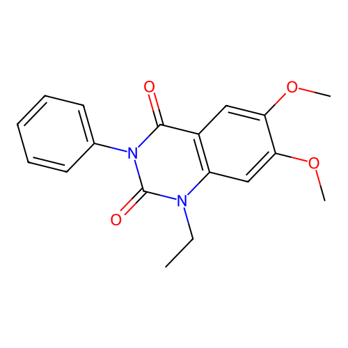 1-ethyl-6,7-dimethoxy-3-phenylquinazoline-2,4(1H,3H)-dione structure