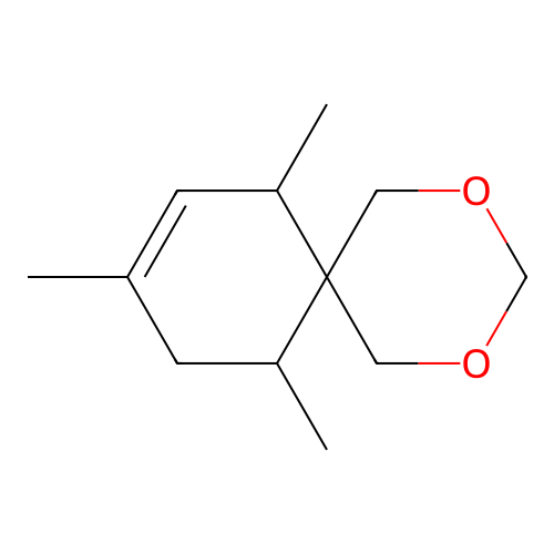 7,9,11-Trimethyl-2,4-dioxaspiro[5.5]undec-8-ene structure