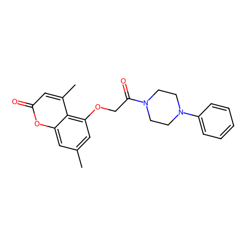 4,7-dimethyl-5-(2-oxo-2-(4-phenylpiperazin-1-yl)ethoxy)-2H-chromen-2-one structure