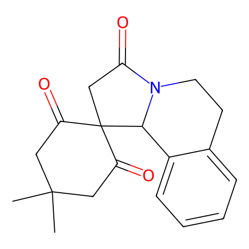 (R)-4,4-dimethyl-5',6'-dihydro-2'H-spiro[cyclohexane-1,1'-pyrrolo[2,1-a]isoquinoline]-2,3',6(10b'H)-trione structure
