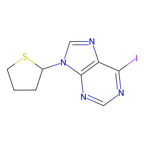 6-Iodo-9-(thiolan-2-yl)purine structure