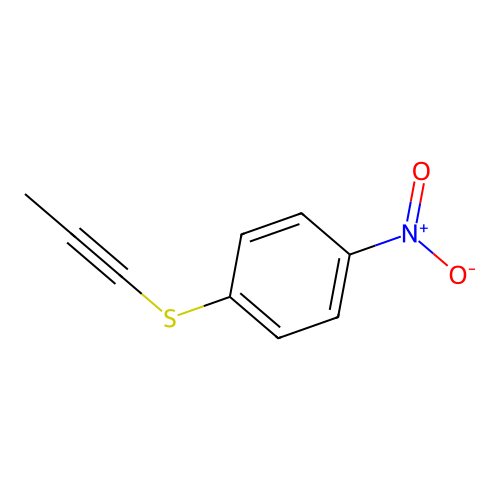 1-Nitro-4-(1-propynylthio)benzene structure