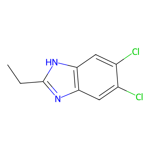 5,6-dichloro-2-ethyl-1H-benzimidazole structure