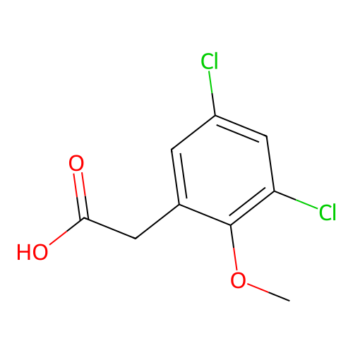 (3,5-Dichloro-2-methoxyphenyl)acetic acid structure