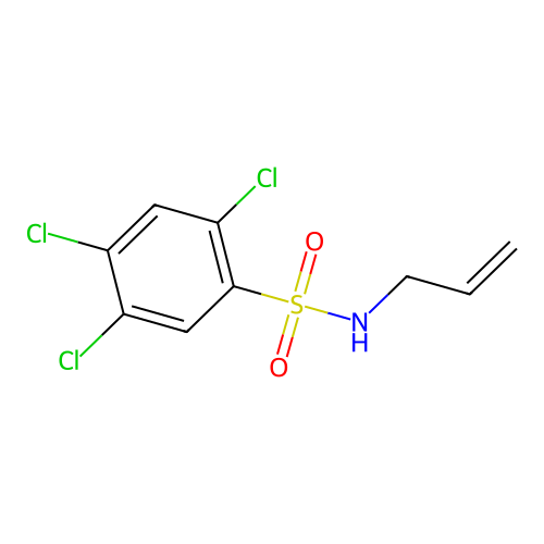 2,4,5-trichloro-N-prop-2-enylbenzenesulfonamide structure