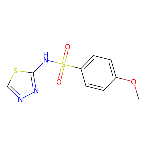 4-methoxy-N-(1,3,4-thiadiazol-2-yl)benzene-1-sulfonamide structure