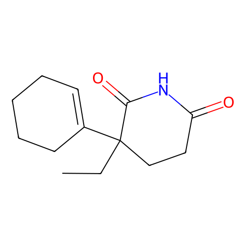 2,6-Piperidinedione, 3-(1-cyclohexen-1-yl)-3-ethyl- structure