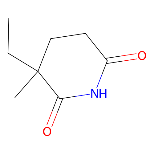 2,6-Piperidinedione, 3-ethyl-3-methyl- structure
