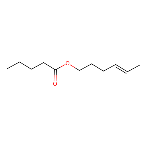 Pentanoic acid, 4-hexenyl ester structure