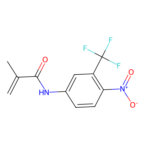 2-methyl-N-(4-nitro-3-trifluoromethyl-phenyl)-acrylamide structure