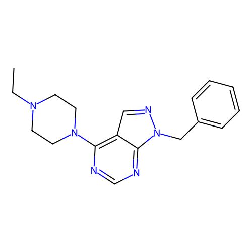 4-(4-Ethylpiperazinyl)-1-benzylpyrazolo[5,4-d]pyrimidine structure
