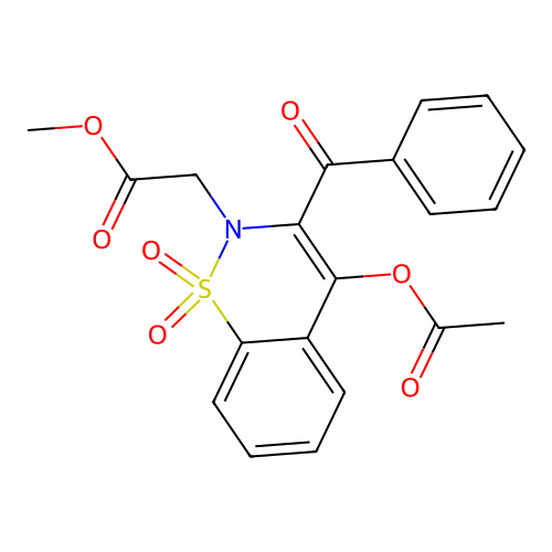 methyl 2-(4-acetyloxy-3-benzoyl-1,1-dioxo-1 structure