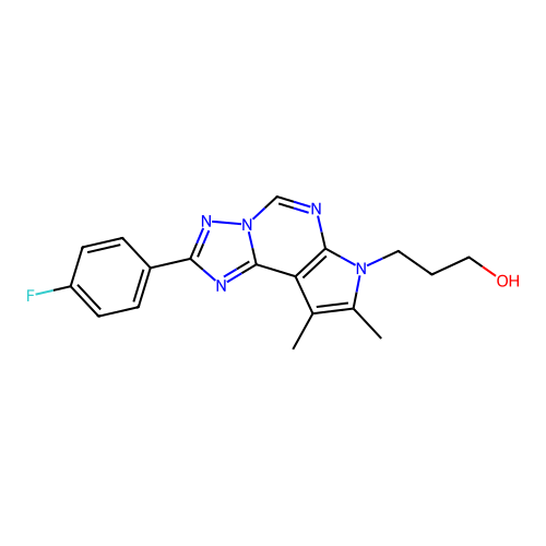 C18H18FN5O structure