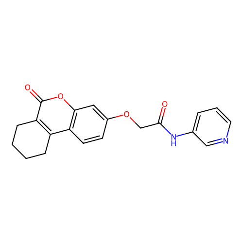 2-((6-oxo-7,8,9,10-tetrahydro-6H-benzo[c]chromen-3-yl)oxy)-N-(pyridin-3-yl)acetamide structure