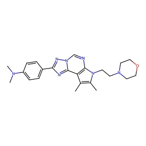 C23H29N7O structure