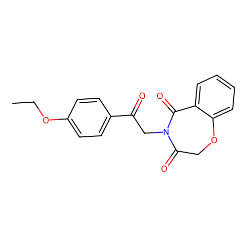 4-(2-(4-ethoxyphenyl)-2-oxoethyl)benzo[f][1,4]oxazepine-3,5(2H,4H)-dione structure