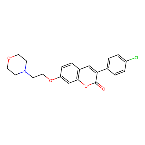 3-(4-Chlorophenyl)-7-(2-morpholin-4-ylethoxy)chromen-2-one structure