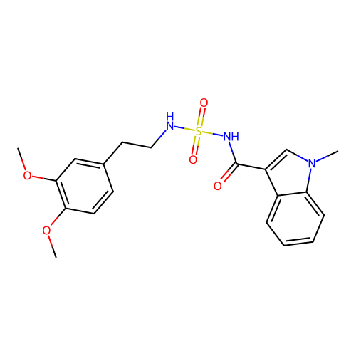 N-{[2-(3,4-dimethoxyphenyl)ethyl]sulfamoyl}-1-methyl-1H-indole-3-carboxamide structure