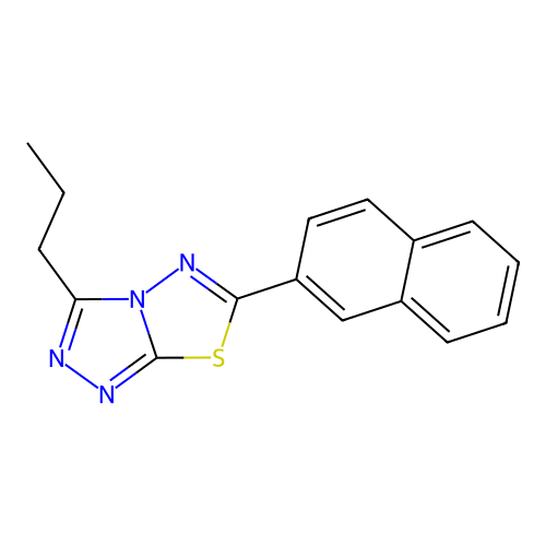 6-(2-Naphthyl)-3-propyl[1,2,4]triazolo[3,4-b][1,3,4]thiadiazole structure