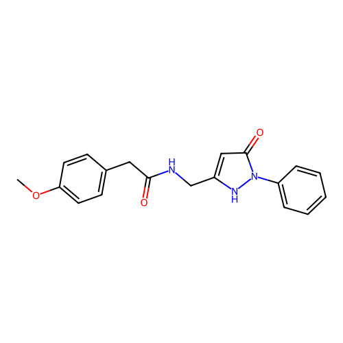 N-[(5-hydroxy-1-phenyl-1H-pyrazol-3-yl)methyl]-2-(4-methoxyphenyl)acetamide structure
