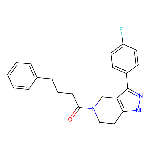 1-[3-(4-fluorophenyl)-1,4,6,7-tetrahydropyrazolo[4,3-c]pyridin-5-yl]-4-phenylbutan-1-one structure