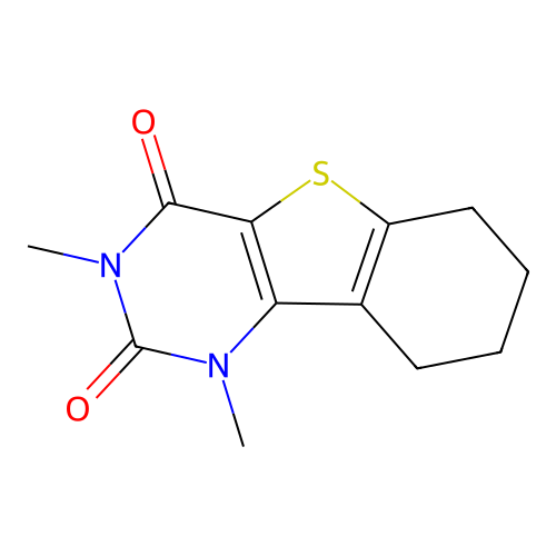 1,3-dimethyl-6,7,8,9-tetrahydro[1]benzothieno[3,2-d]pyrimidine-2,4(1H,3H)-dione structure
