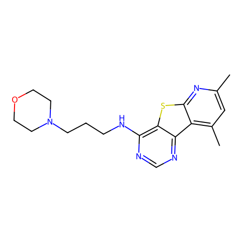 C18H23N5OS structure