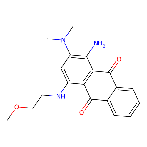 1-Amino-2-(dimethylamino)-4-((2-methoxyethyl)amino)anthracene-9,10-dione structure