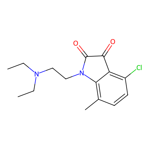 4-chloro-1-[2-(diethylamino)ethyl]-7-methyl-1H-indole-2,3-dione structure
