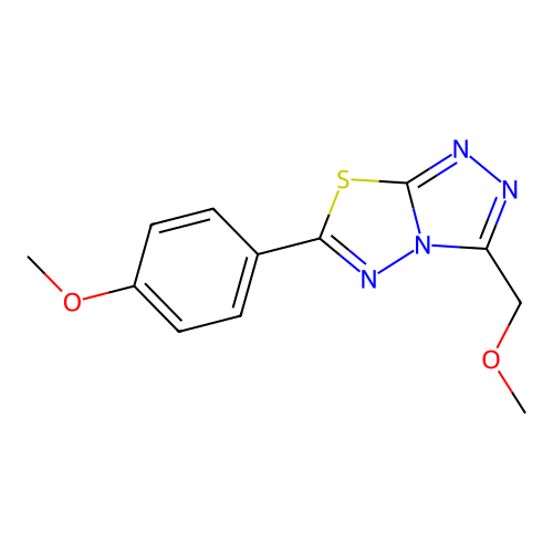 3-(Methoxymethyl)-6-(4-methoxyphenyl)[1,2,4]triazolo[3,4-b][1,3,4]thiadiazole structure