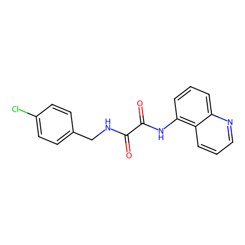 N-(4-chlorobenzyl)-N'-(quinolin-5-yl)ethanediamide structure