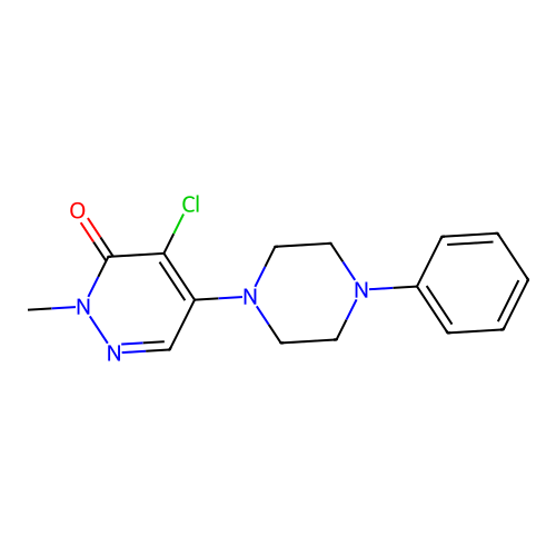 4-chloro-2-methyl-5-(4-phenylpiperazin-1-yl)pyridazin-3(2H)-one structure