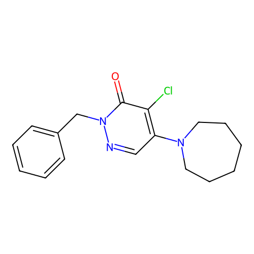 5-(azepan-1-yl)-2-benzyl-4-chloropyridazin-3(2H)-one structure