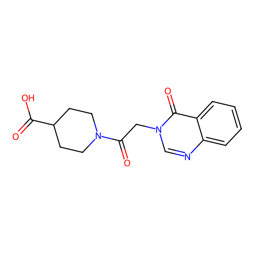 1-[(4-oxoquinazolin-3(4H)-yl)acetyl]piperidine-4-carboxylic acid structure