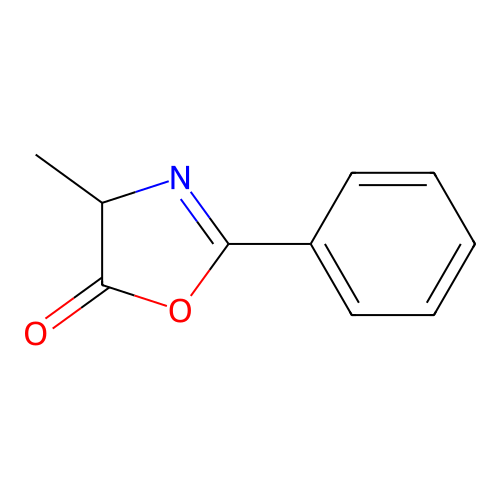 4-Methyl-2-phenyl-2-oxazoline-5-one structure
